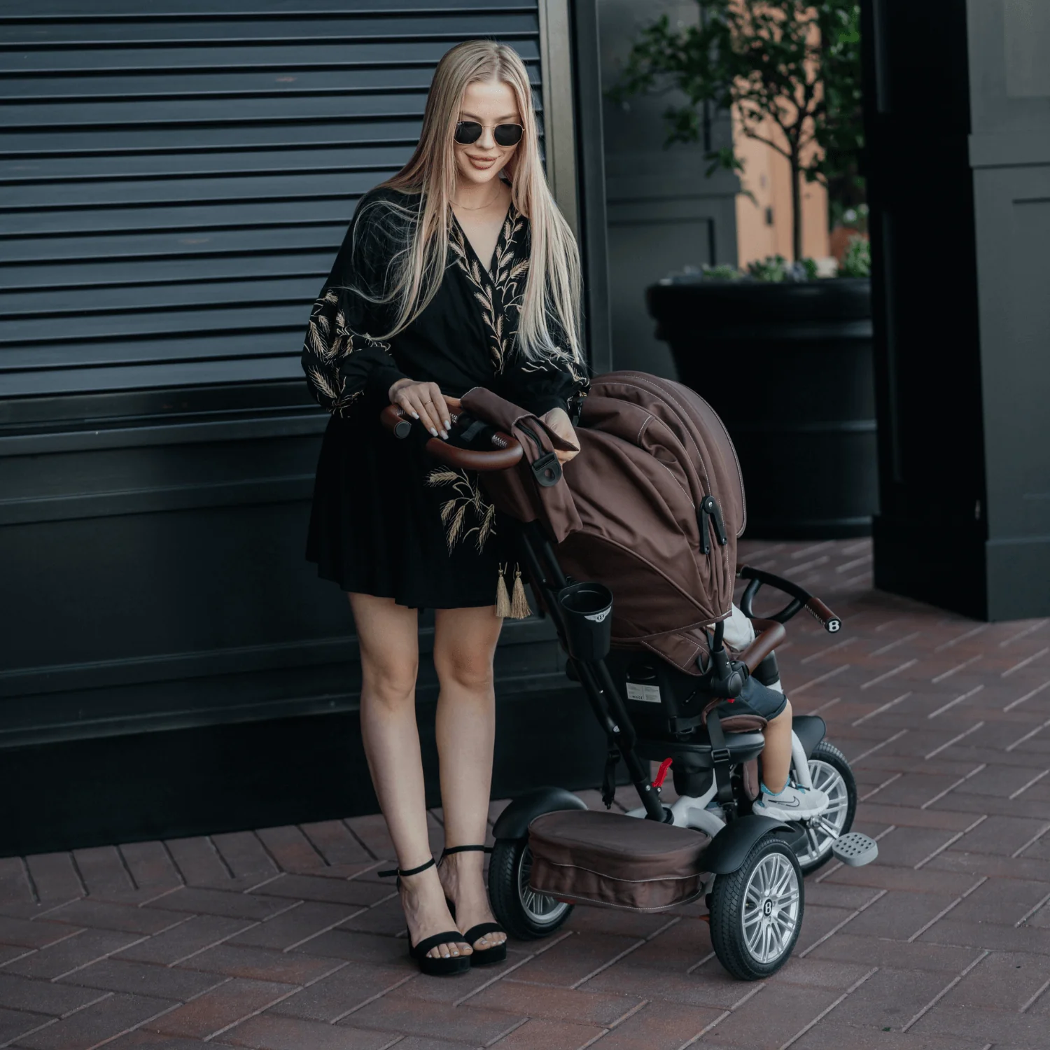 White Satin Bentley 6 in 1 Stroller Trike - Image 3