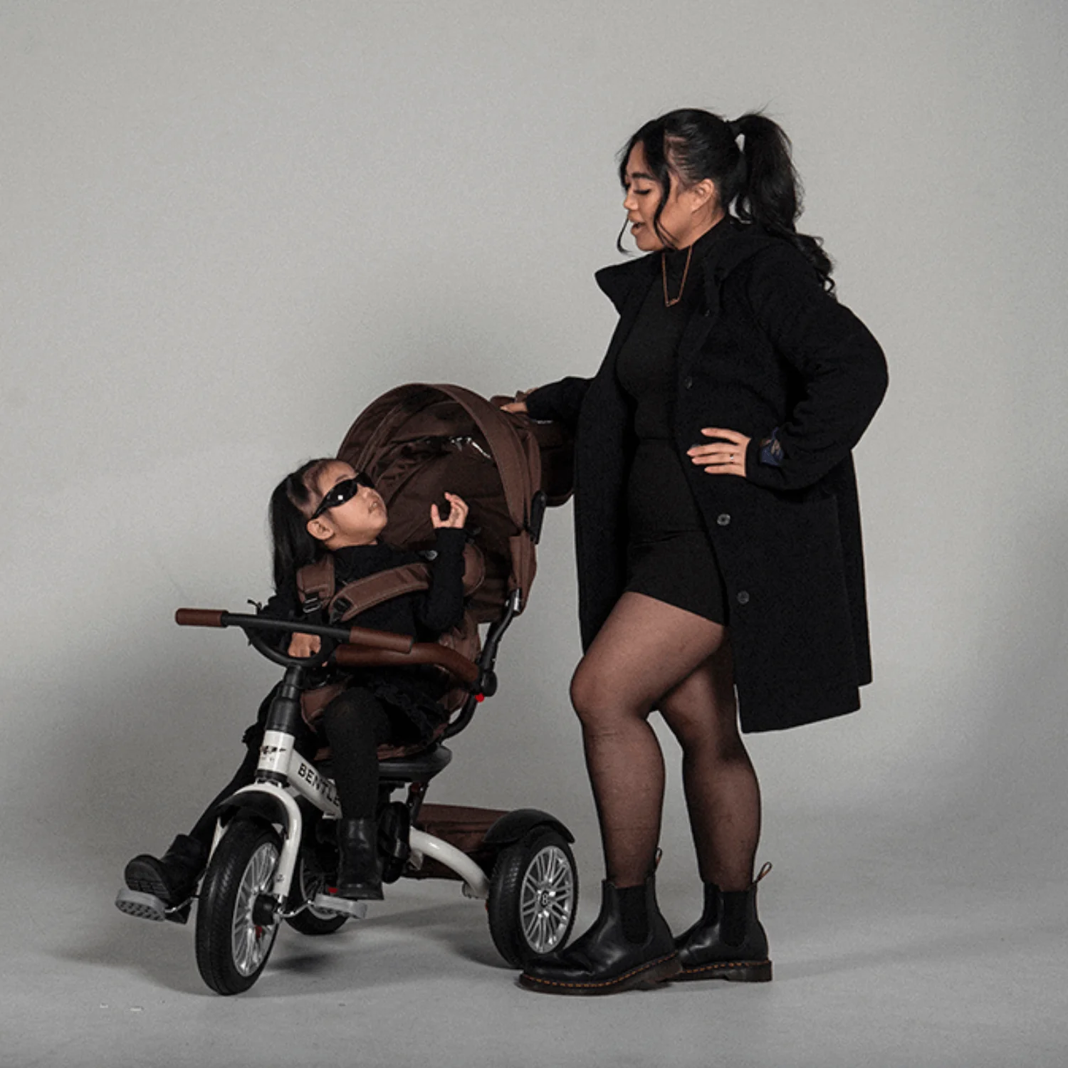 White Satin Bentley 6 in 1 Stroller Trike - Image 5