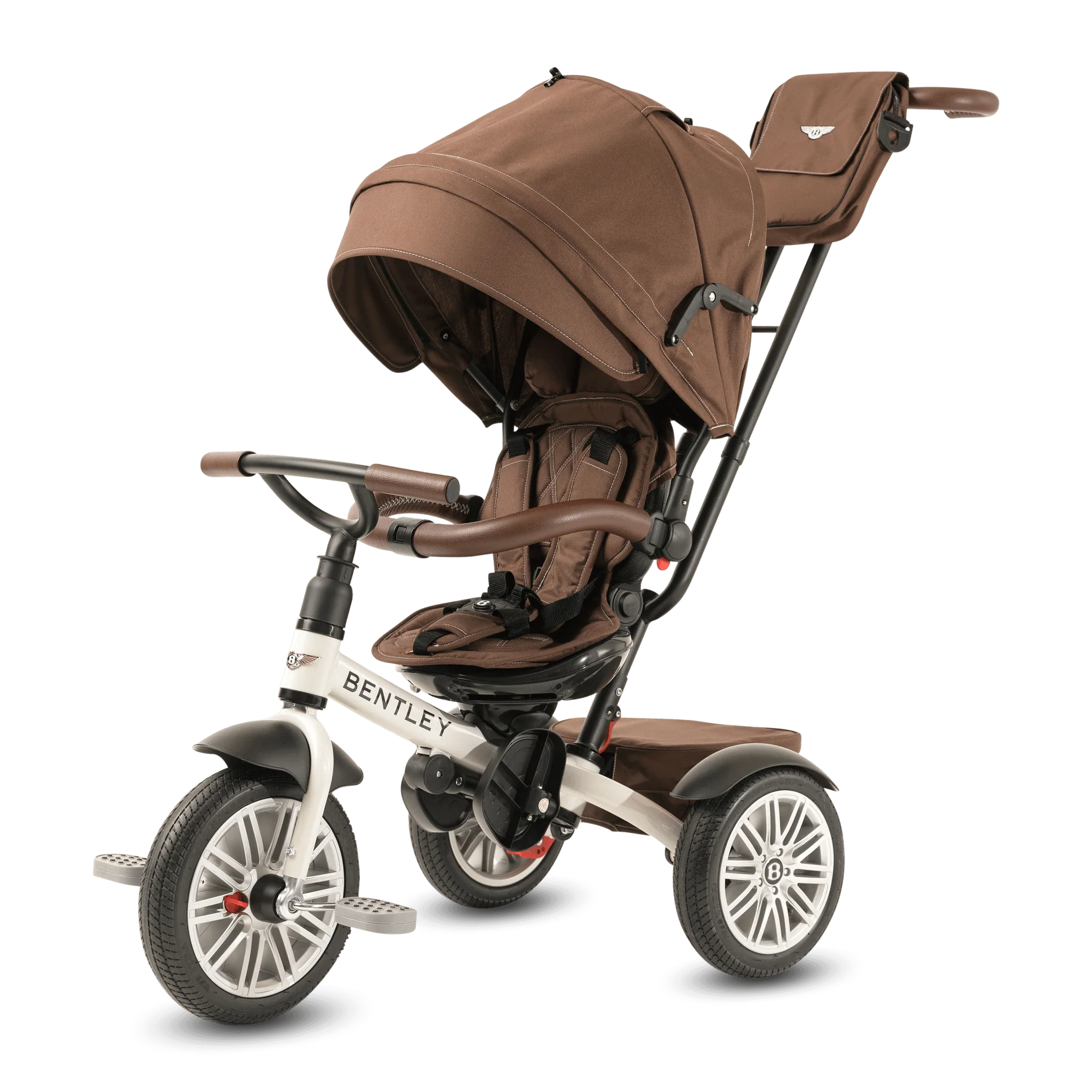 White Satin Bentley 6 in 1 Stroller Trike - Image 8